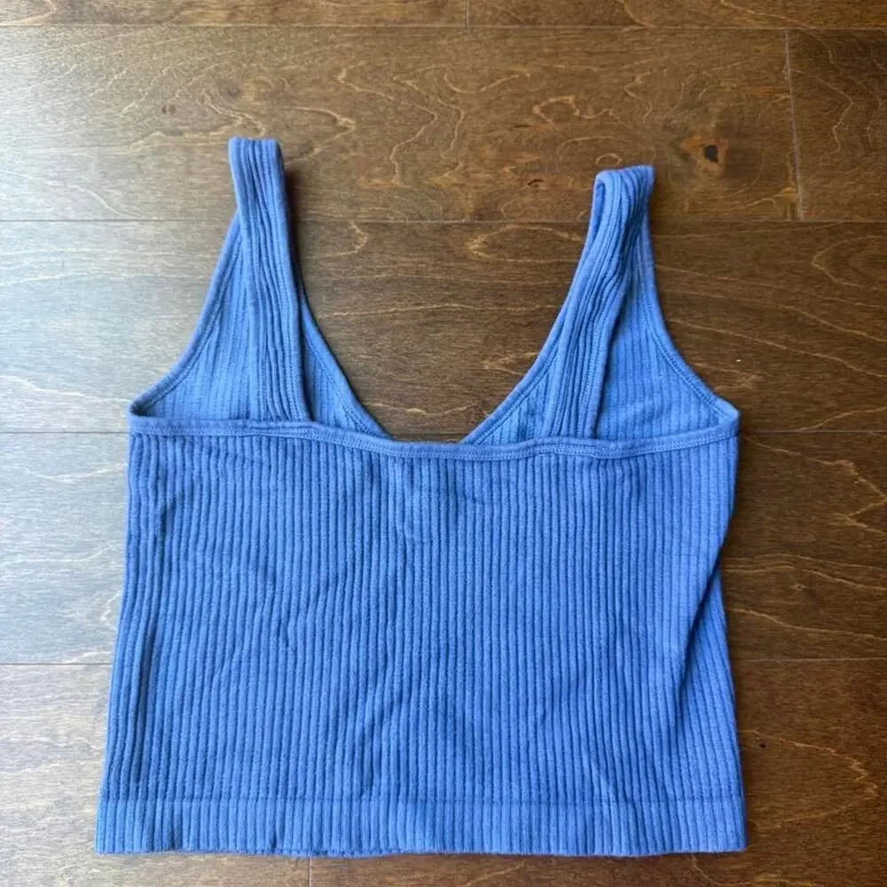 Free people blue ribbed crop